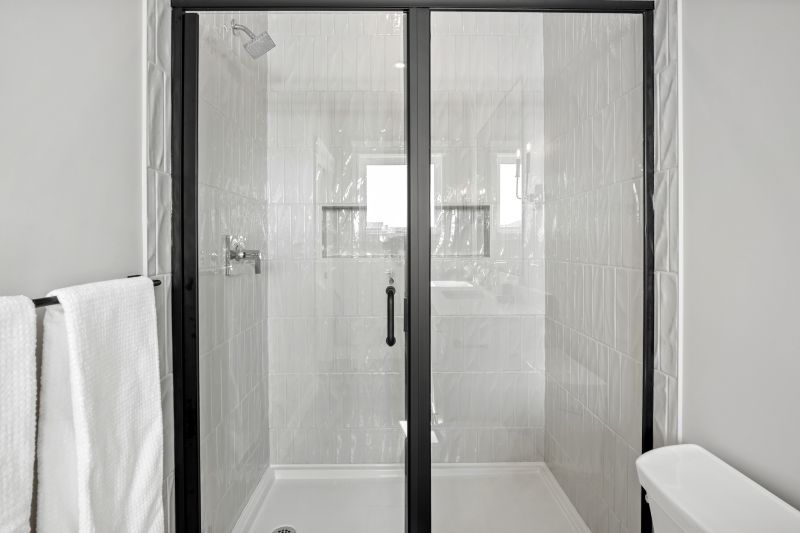 Walk-in Shower with Black Framing
